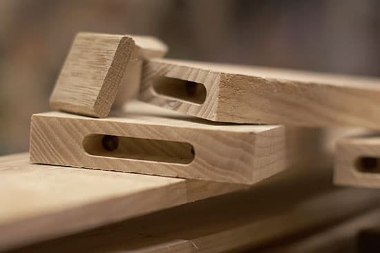 Boards with routed mortises and a loose tenon