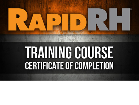 Rapid RH® Training Certificate of Completion