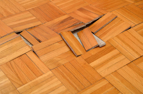 wood floor moisture damage