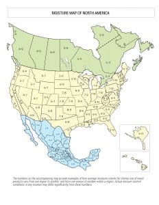 moisture map United States