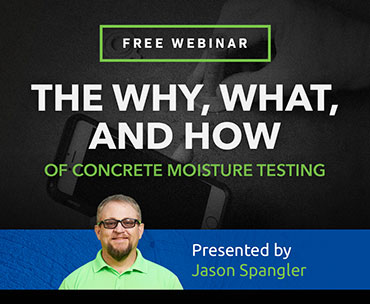 Sign up for our free webinar on moisture testing of concrete floor slabs